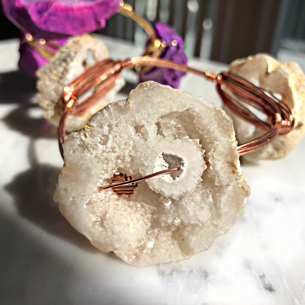ROSE GOLD STONE BRACELET SET